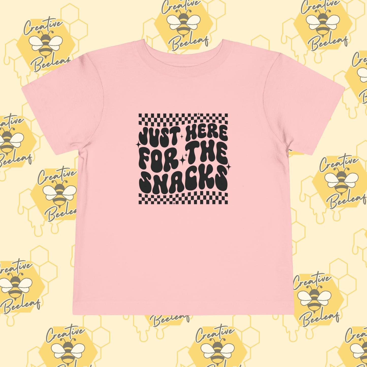 Just Here For The Snack (Front Only) Toddler Short Sleeve Tee