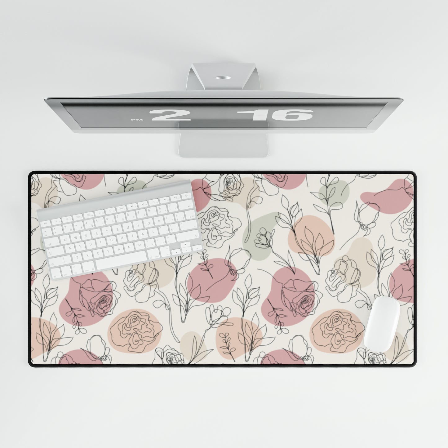 Chic Dainty Floral Computer Desk Mat