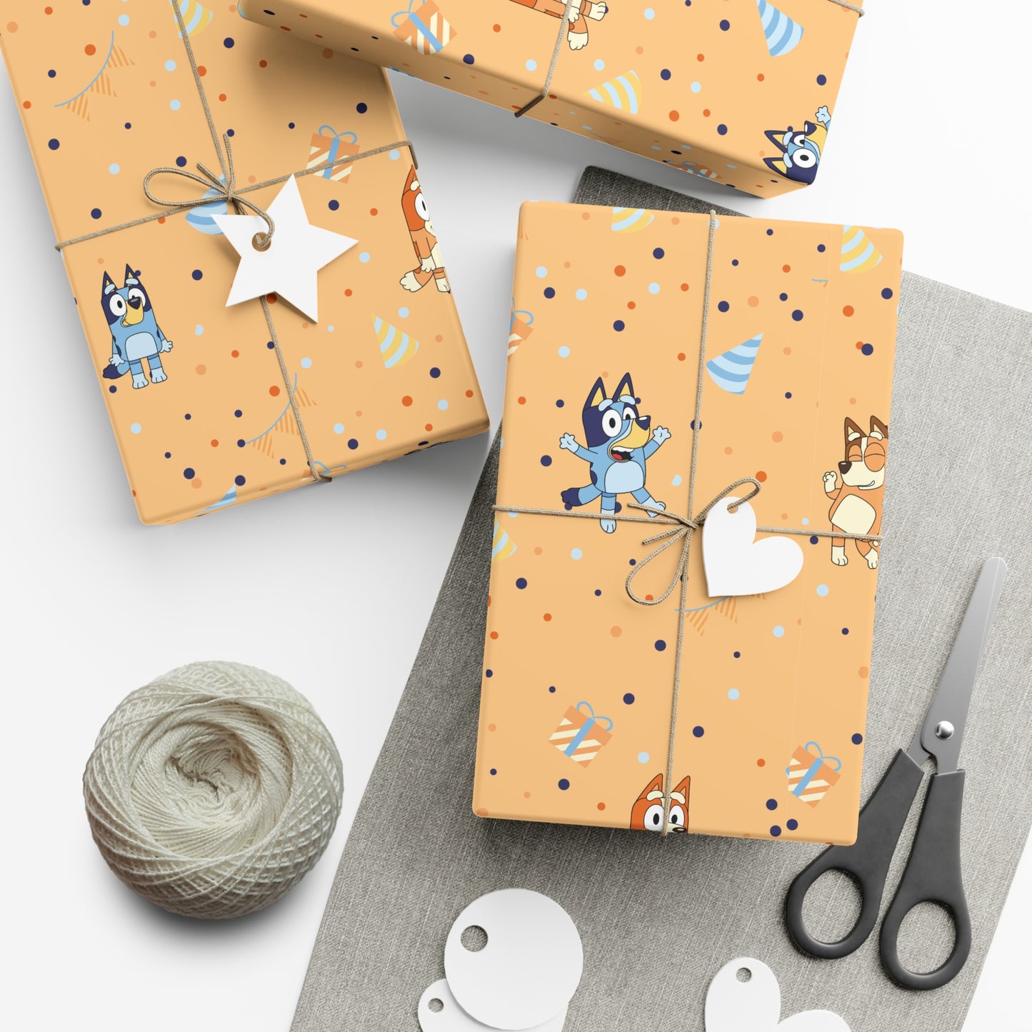 Orange Bluet Gift Wrap Papers