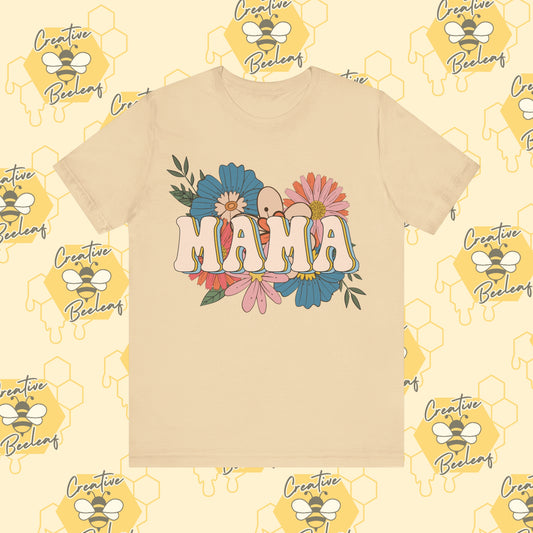 Boho Floral Mama Mom Tee