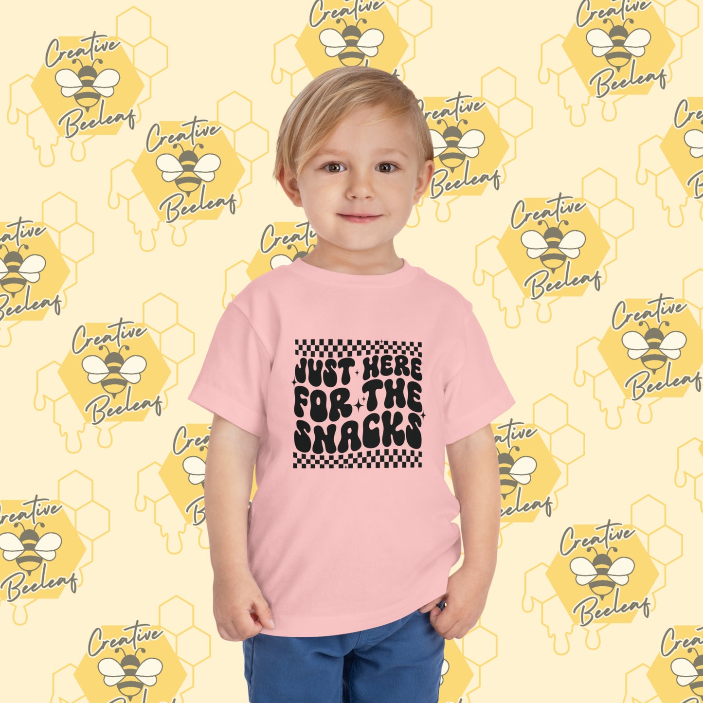 Just Here For The Snack (Front Only) Toddler Short Sleeve Tee