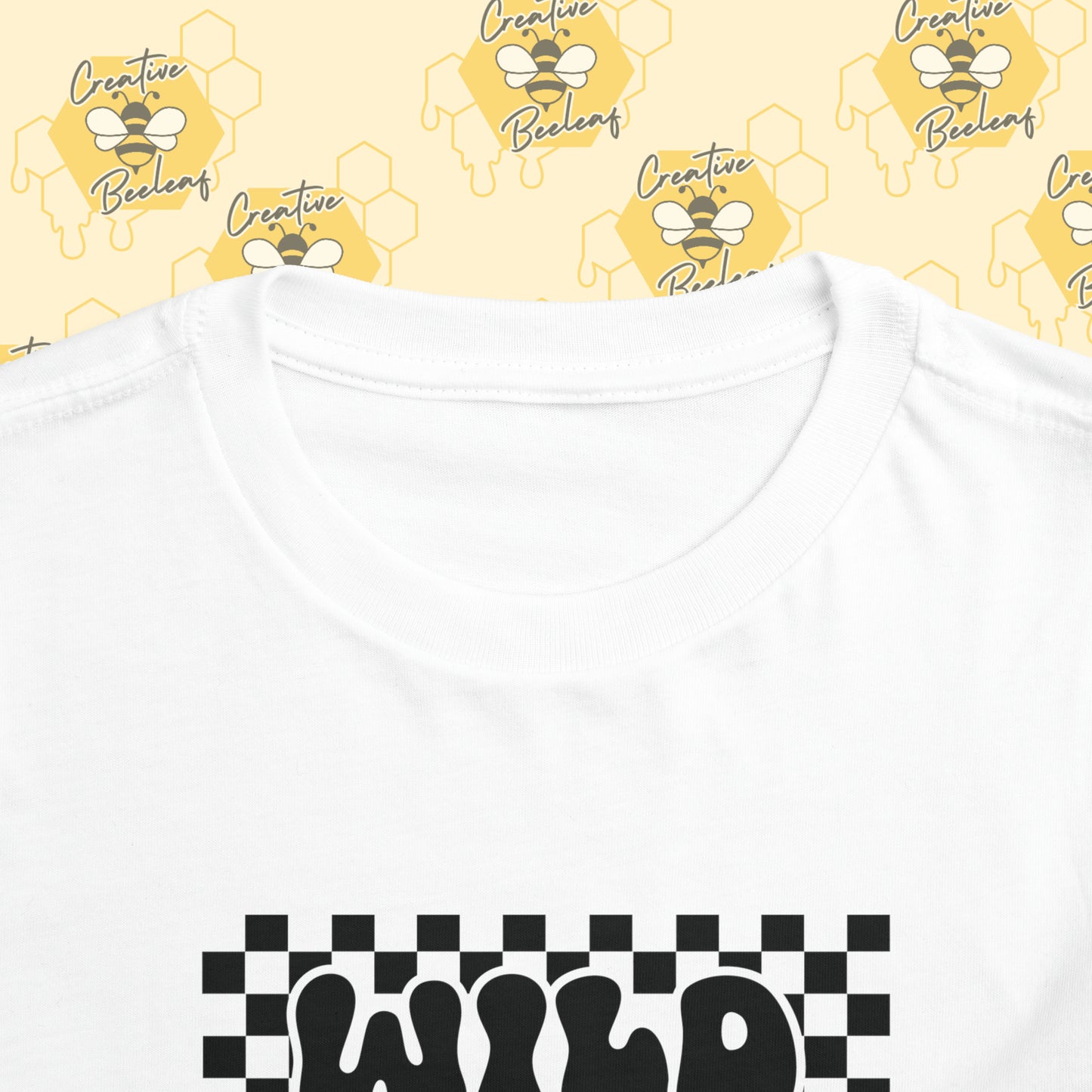 Checkered Wild Child Toddler Short Sleeve Tee