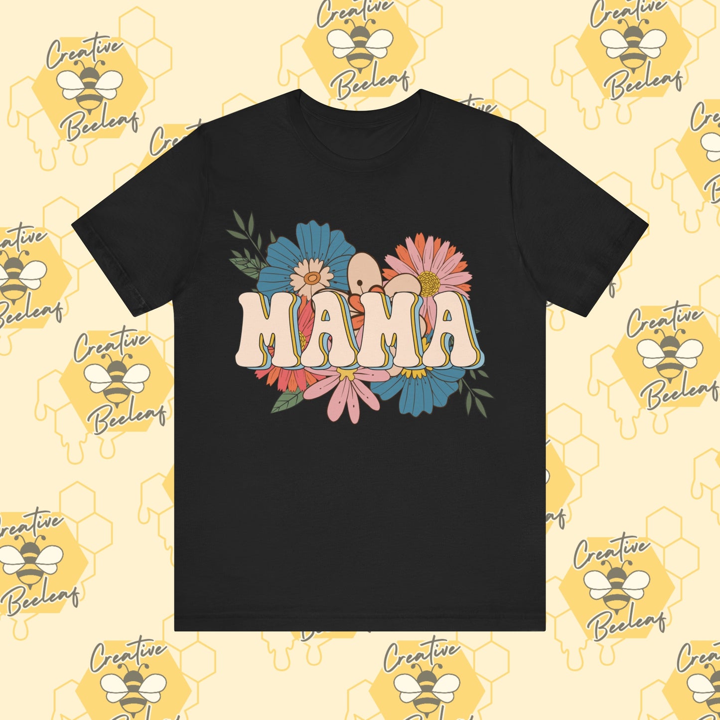 Boho Floral Mama Mom Tee