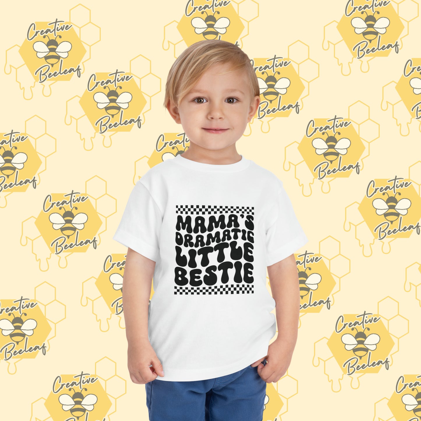 Mama's Dramatic Little Bestie Toddler Short Sleeve Tee