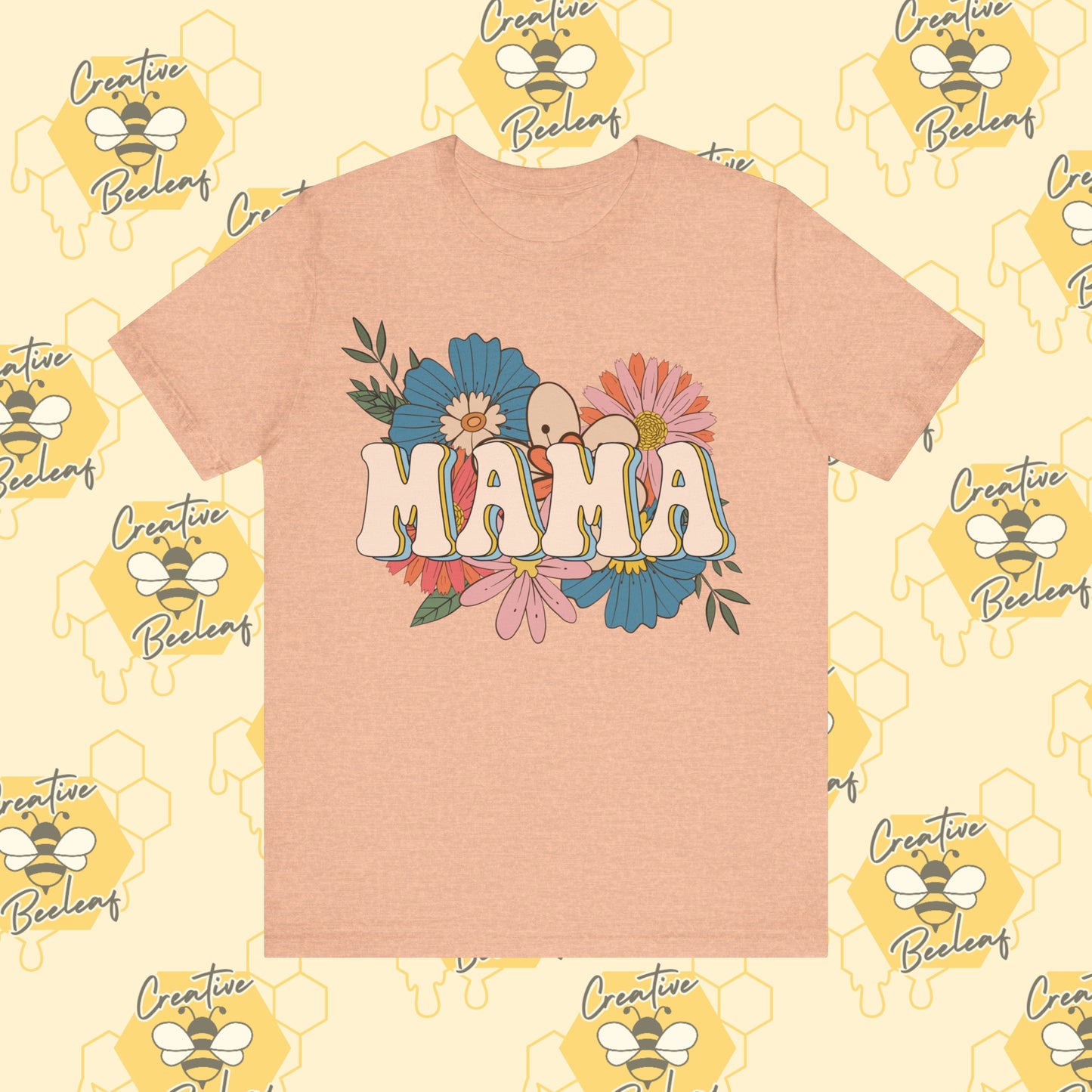 Boho Floral Mama Mom Tee