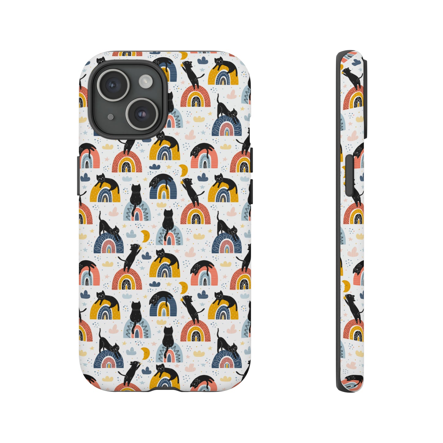 Rainbow Playful Cats Iphone 15 Tough Case