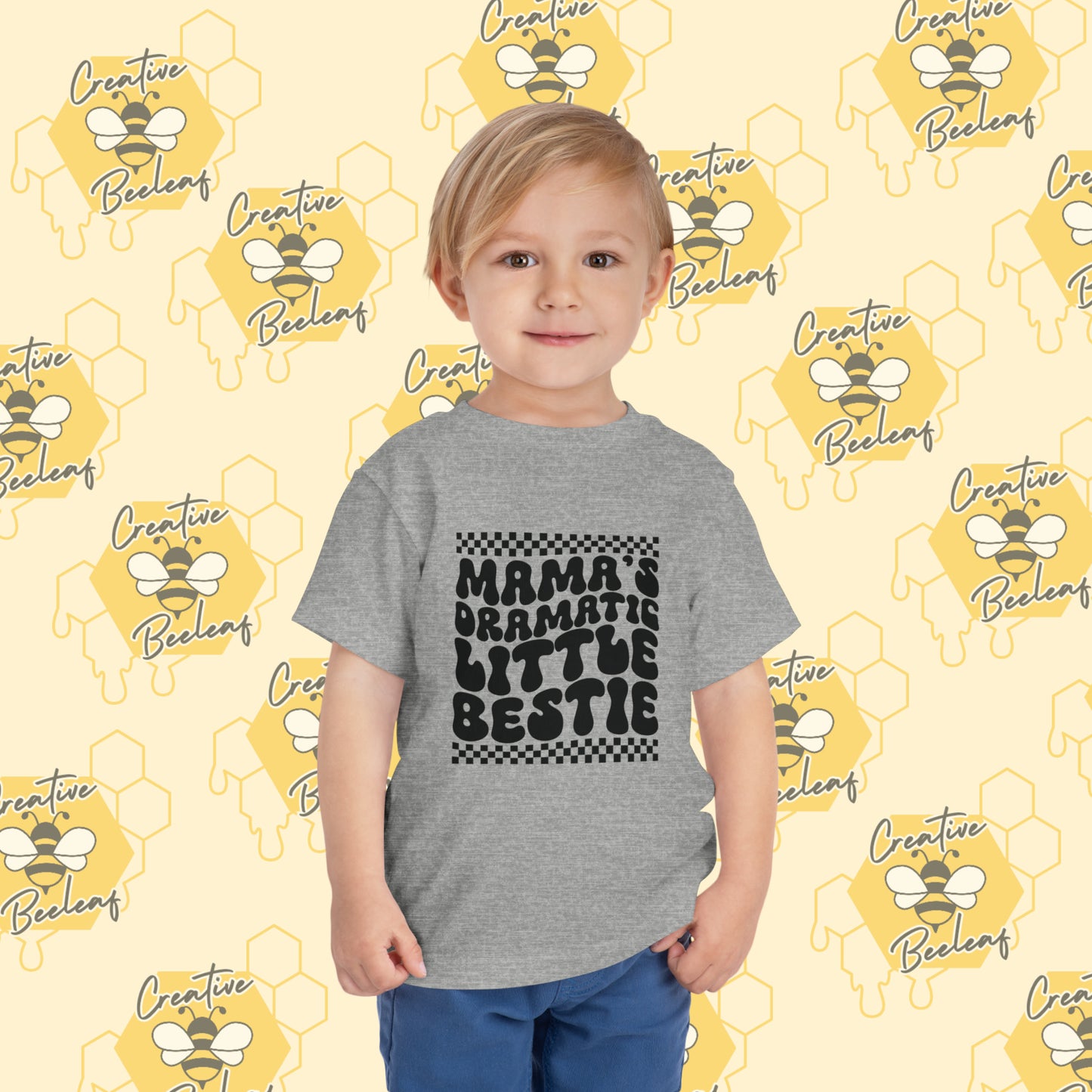 Mama's Dramatic Little Bestie Toddler Short Sleeve Tee