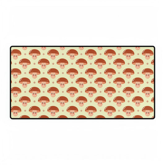 Brown Mushroom Heads Computer Desk Mat