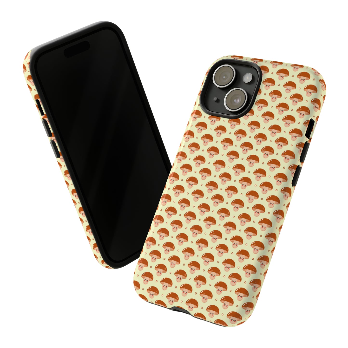 Brown Mushroom Heads Iphone 15 Tough Case