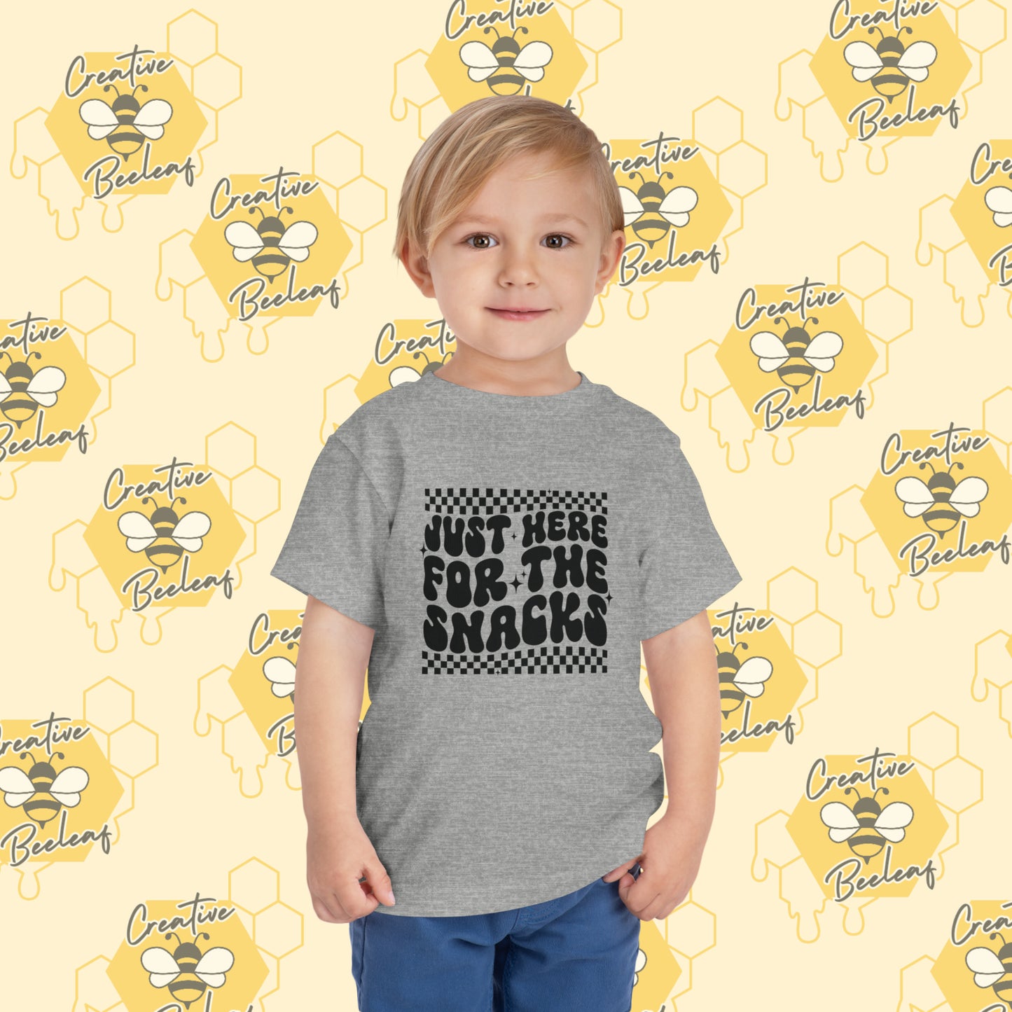 Just Here For The Snack (Front Only) Toddler Short Sleeve Tee