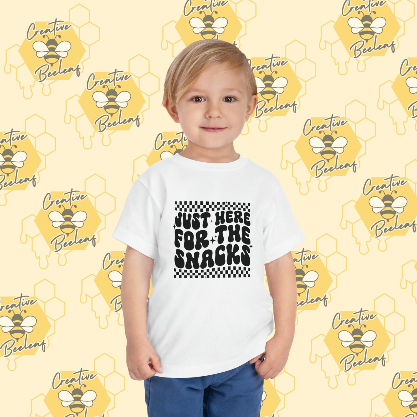 Just Here For The Snack (Front Only) Toddler Short Sleeve Tee