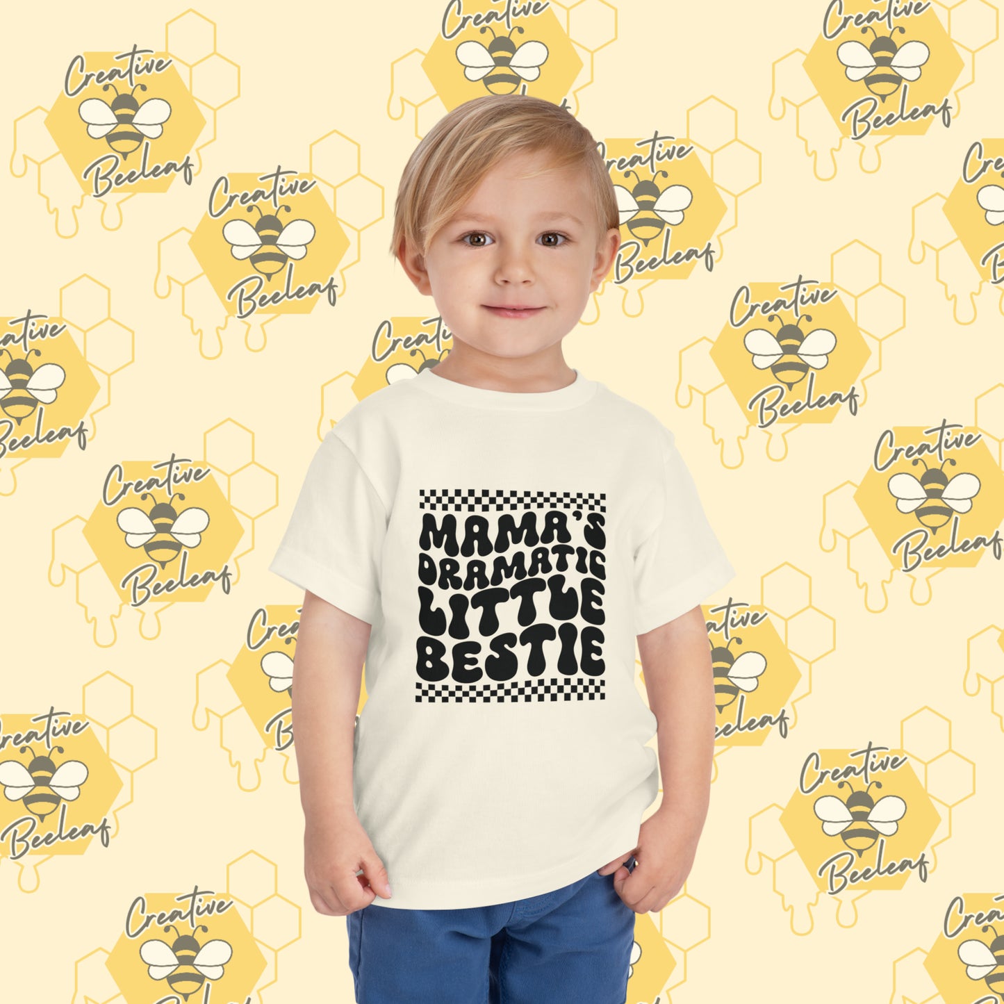 Mama's Dramatic Little Bestie Toddler Short Sleeve Tee