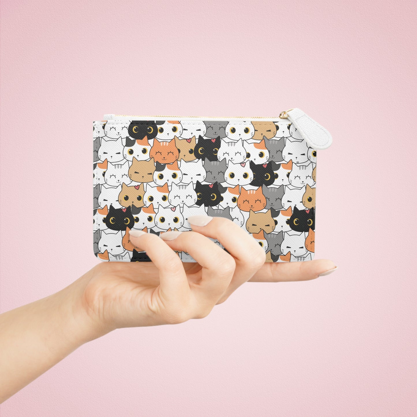 Cat Pattern Mini Clutch Bag