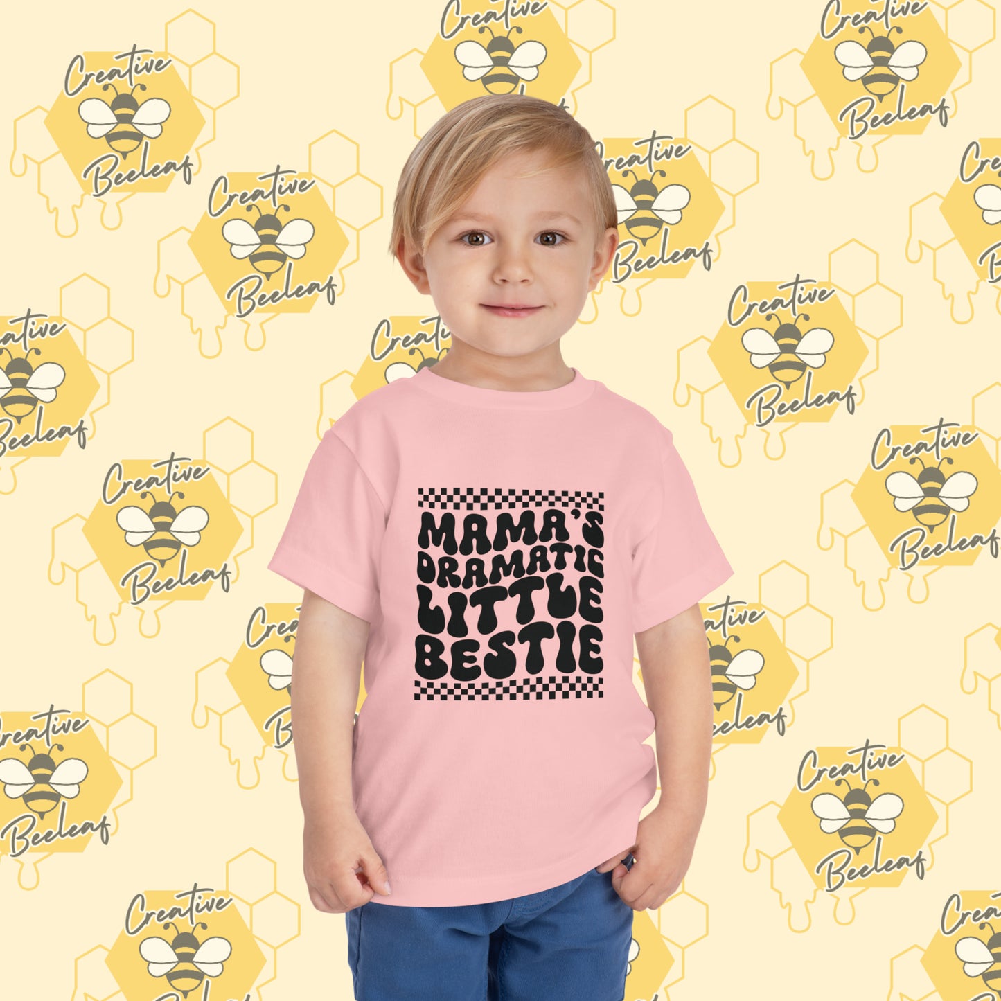 Mama's Dramatic Little Bestie Toddler Short Sleeve Tee