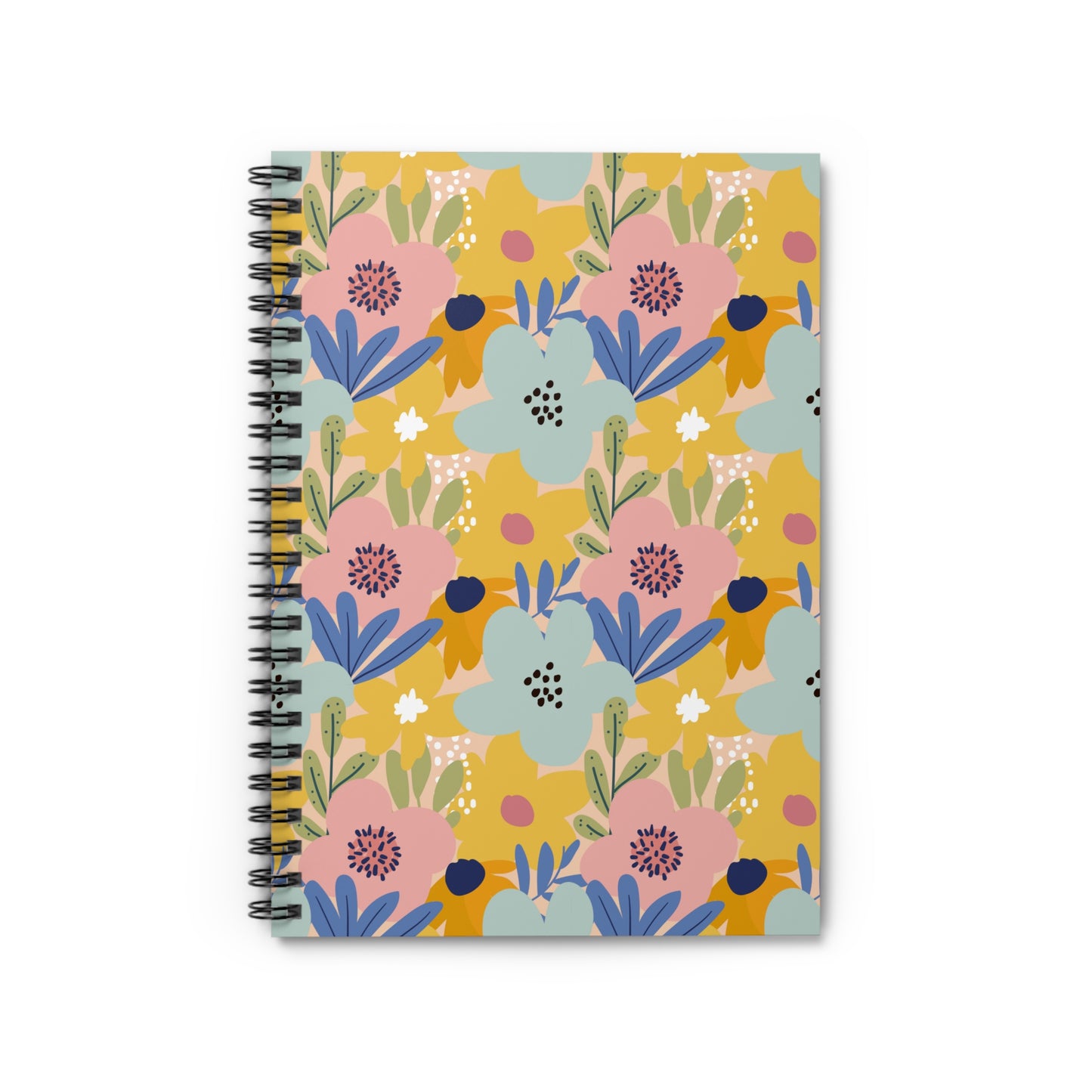 Modern Floral Print Spiral Notebook/Journal