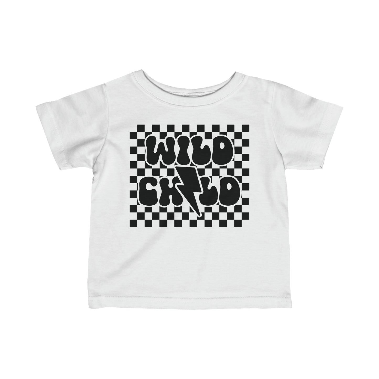 Checkered Wild Child Infant Jersey Tee