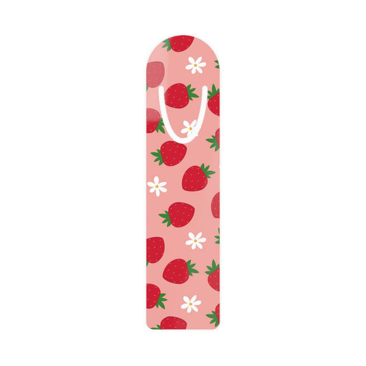 Pink Strawberry Clip-On Bookmark