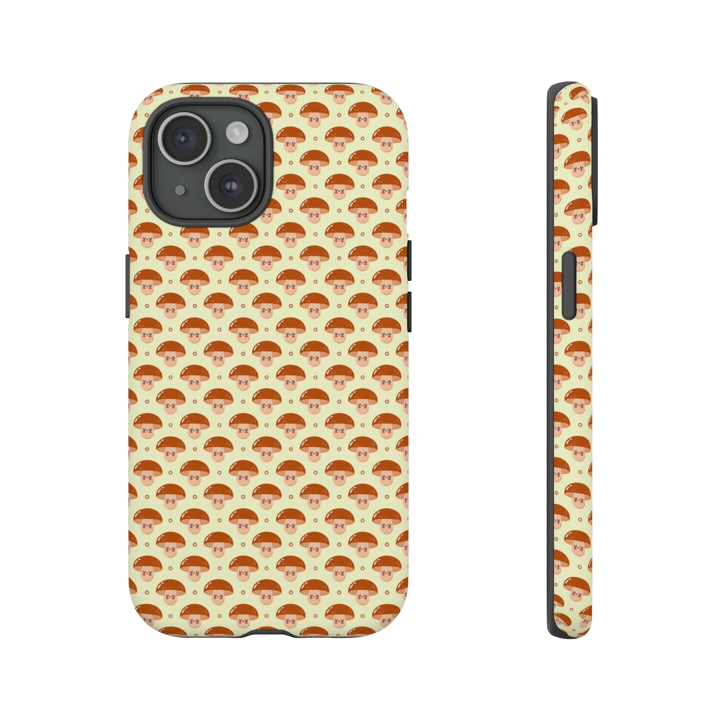 Brown Mushroom Heads Iphone 15 Tough Case