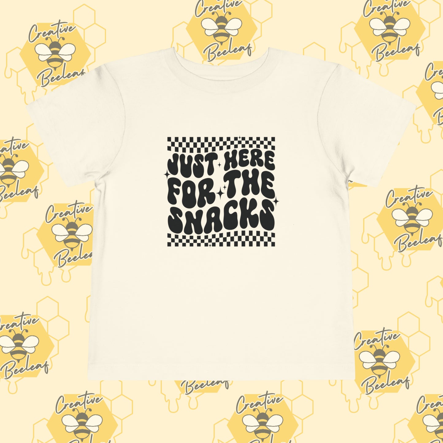 Just Here For The Snack (Front Only) Toddler Short Sleeve Tee