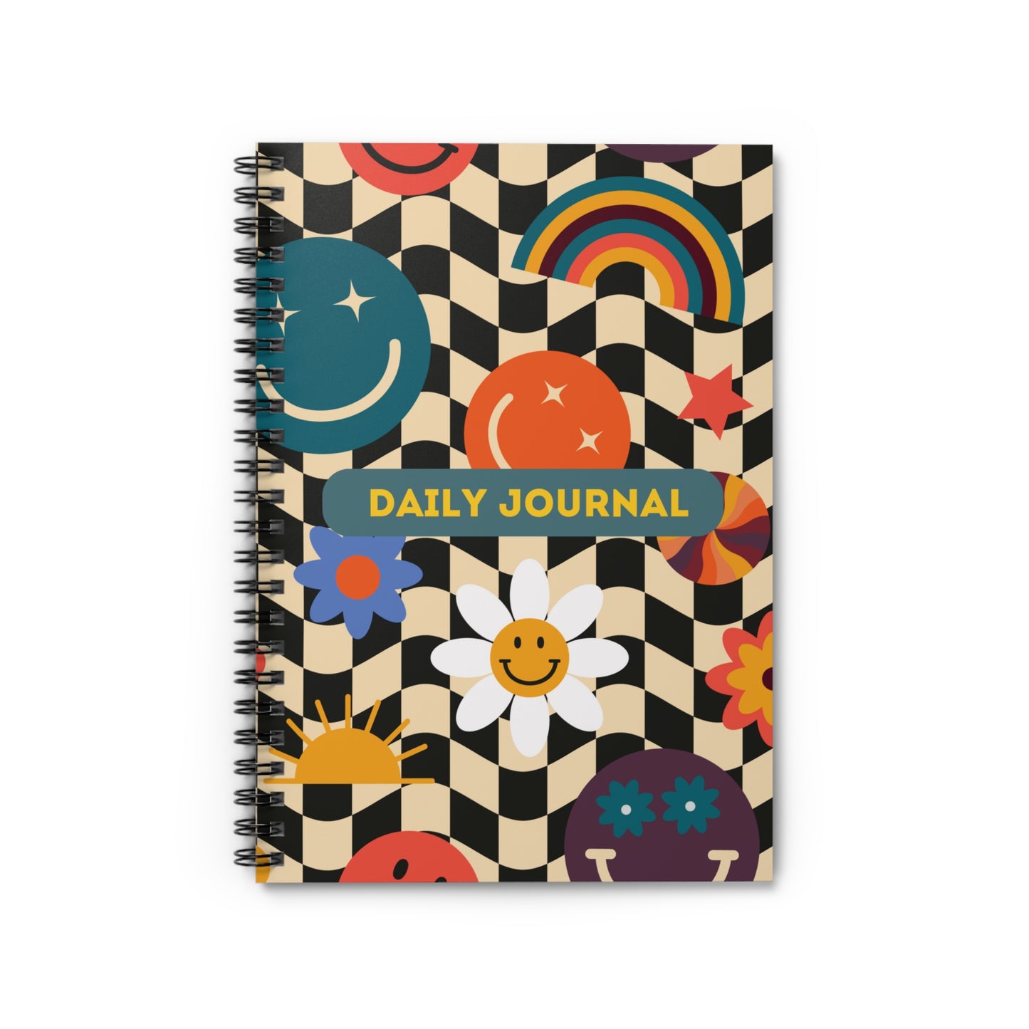 Retro Daily Journal Notebook - Rule Lined