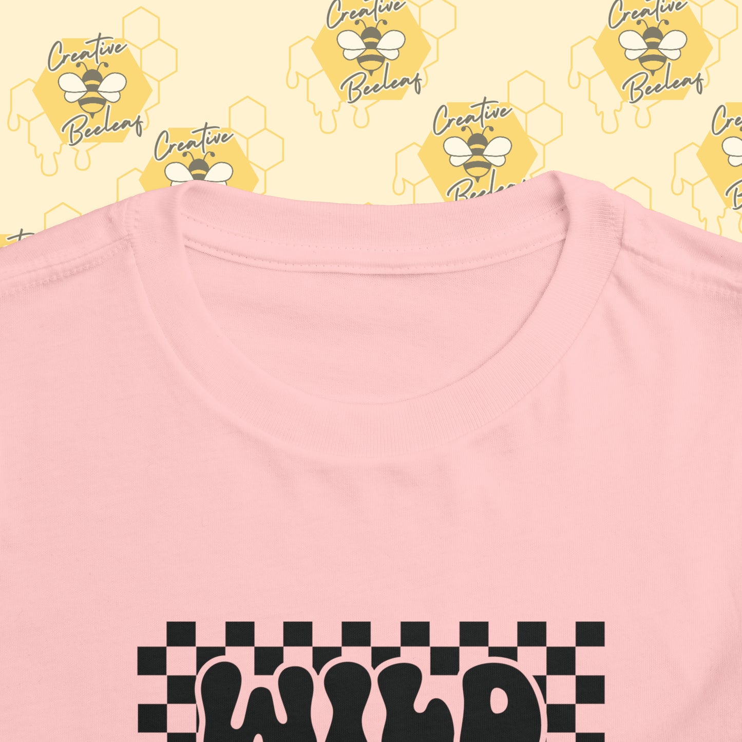 Checkered Wild Child Toddler Short Sleeve Tee