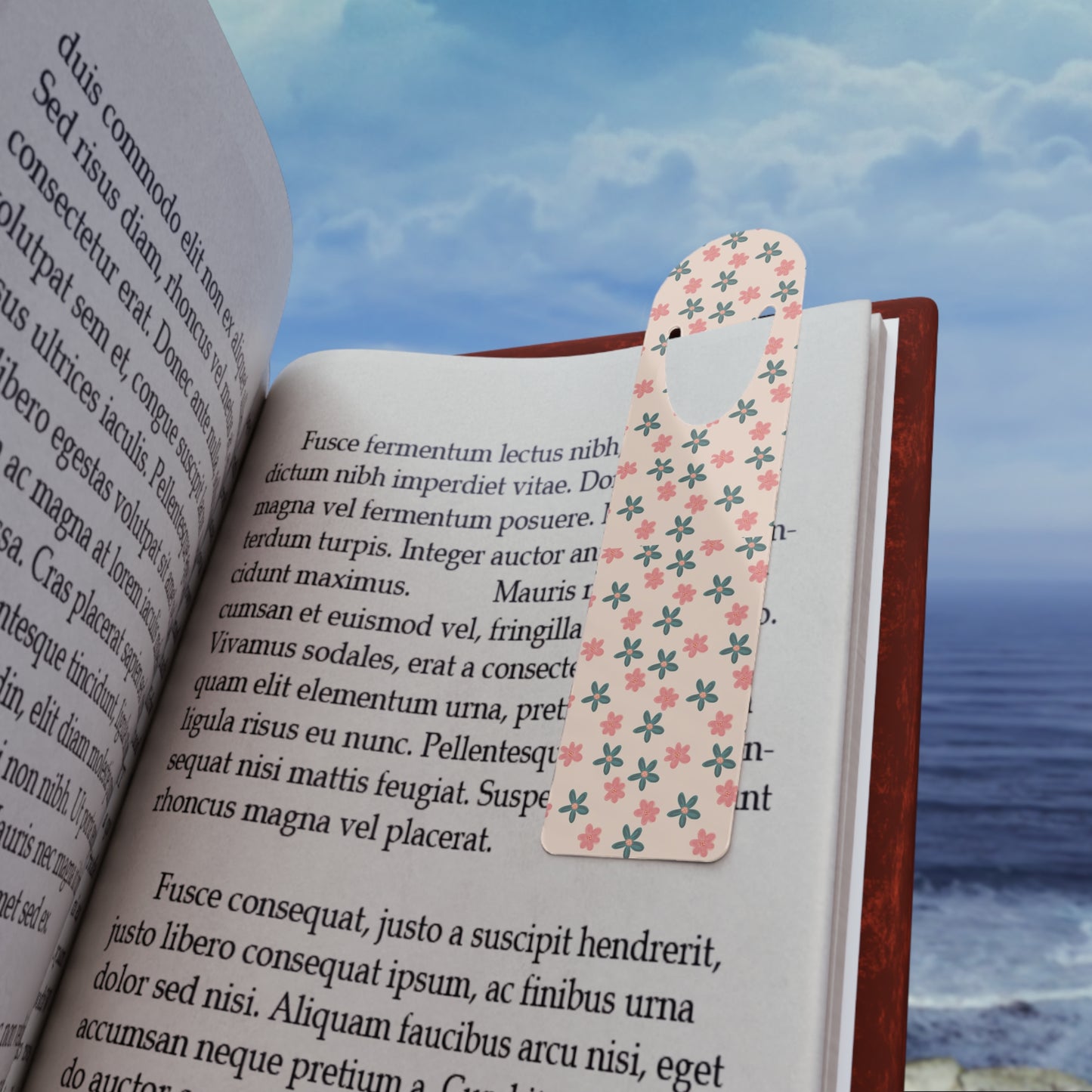 Painted Floral Clip-On Bookmark