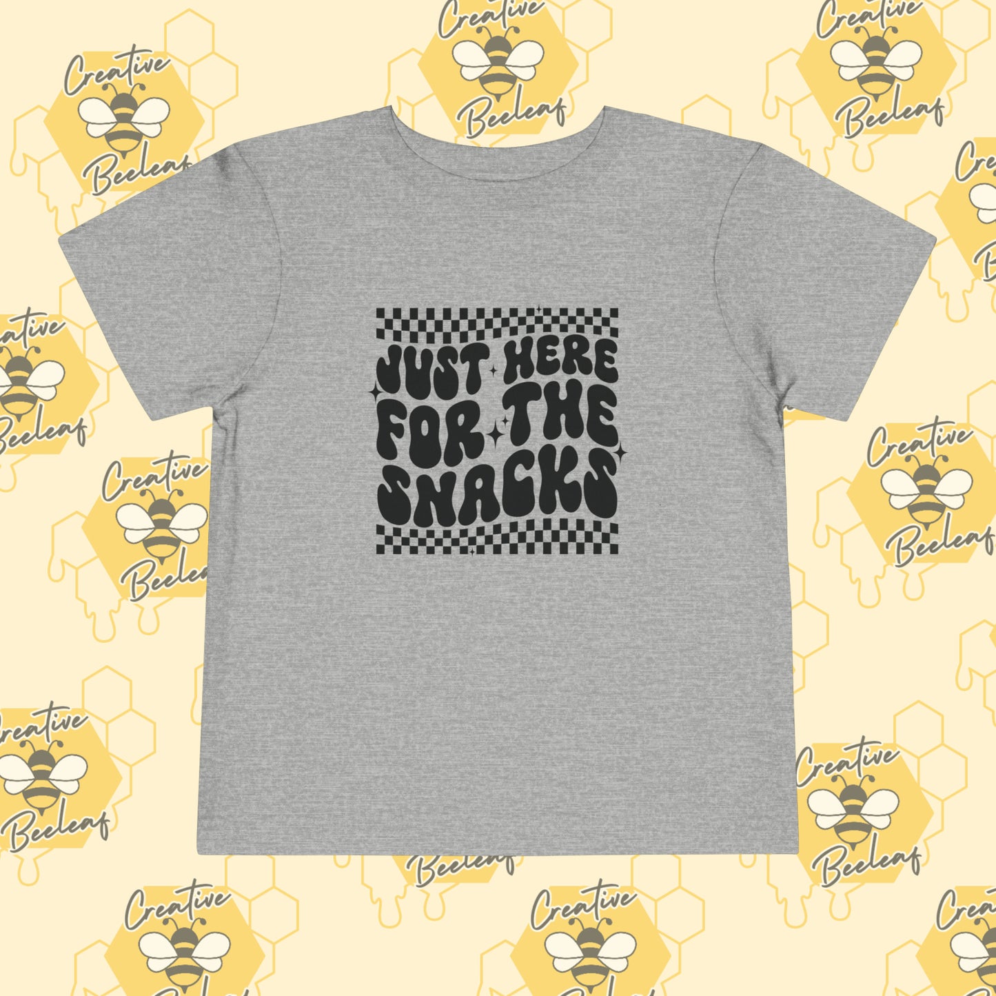 Just Here For The Snack (Front Only) Toddler Short Sleeve Tee