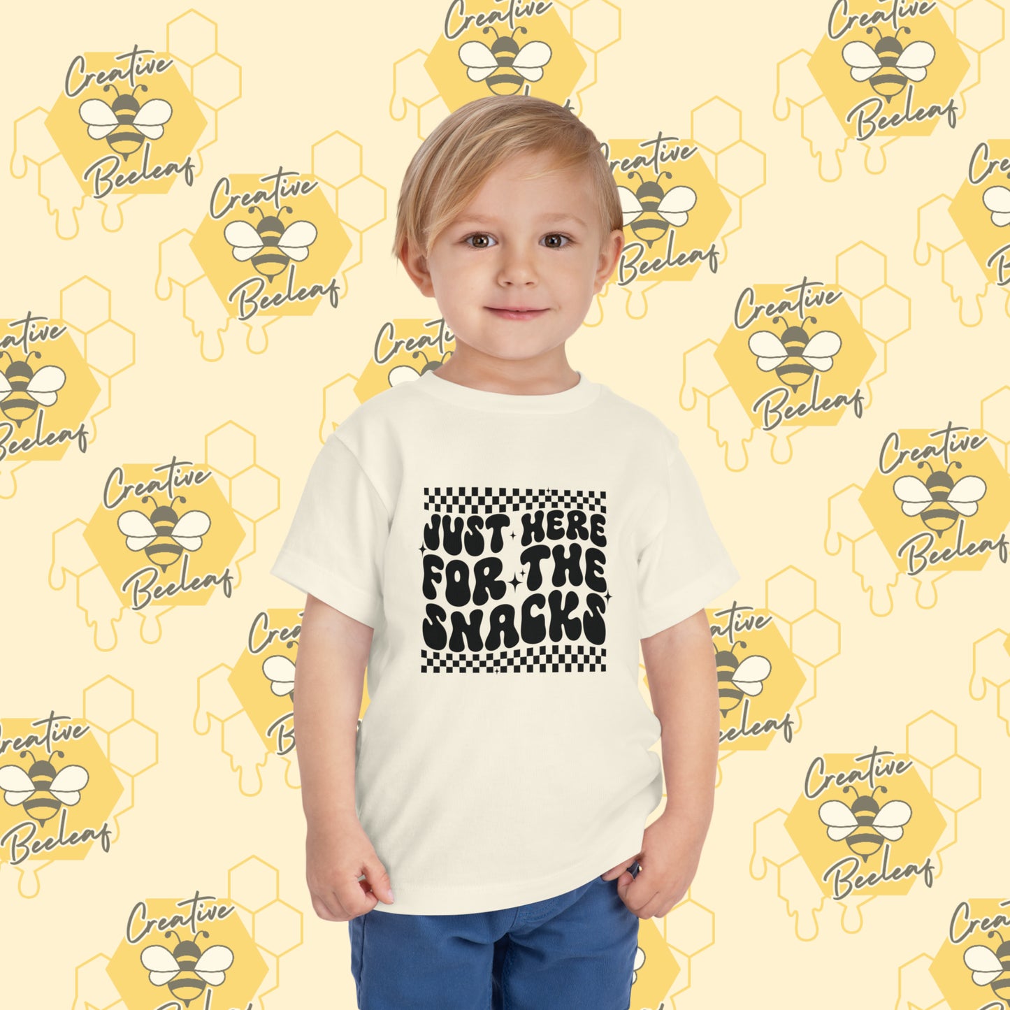 Just Here For The Snack (Front Only) Toddler Short Sleeve Tee